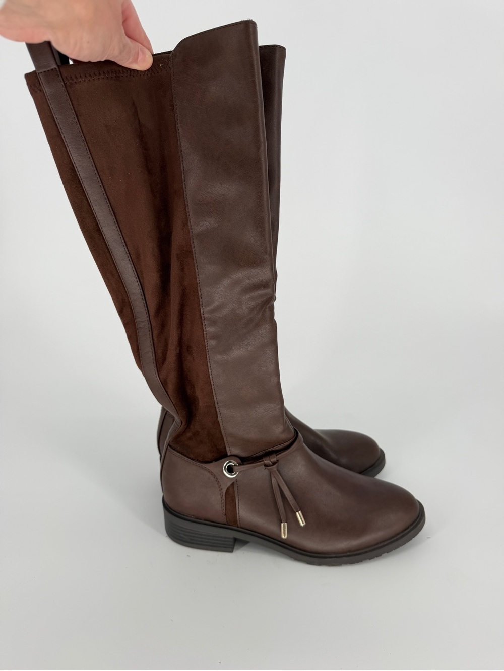 Style & Co Verrlee Knee High Riding Boots Mocha Women's - 6M - Picture 7 of 11
